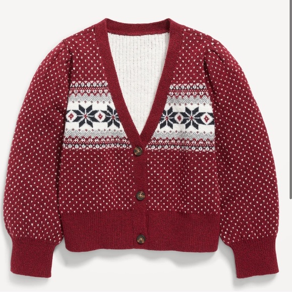 Old Navy Other - 🆕 RESERVED X Old Navy Button-Front Fair Isle Cardigan Sweater for Girls